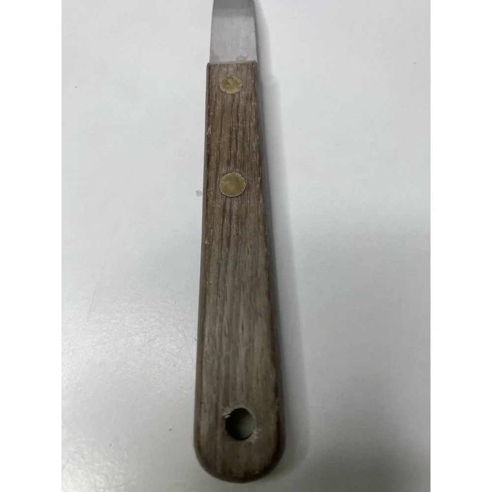 Vintage Stainless Steel USA Pie Cake Cut & Serve Wood Handle 12